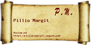 Pillis Margit névjegykártya